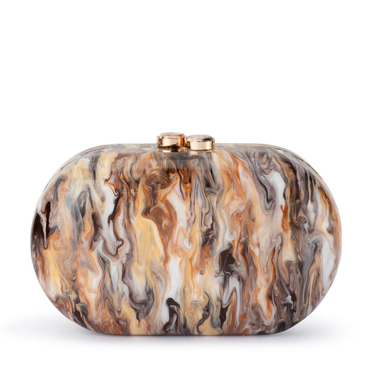 Maeve Marble Clutch